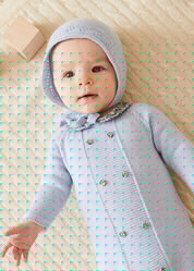 Openwork Bonnet In Blue (S-L) KNITTED ACCESSORIES  from Pepa London