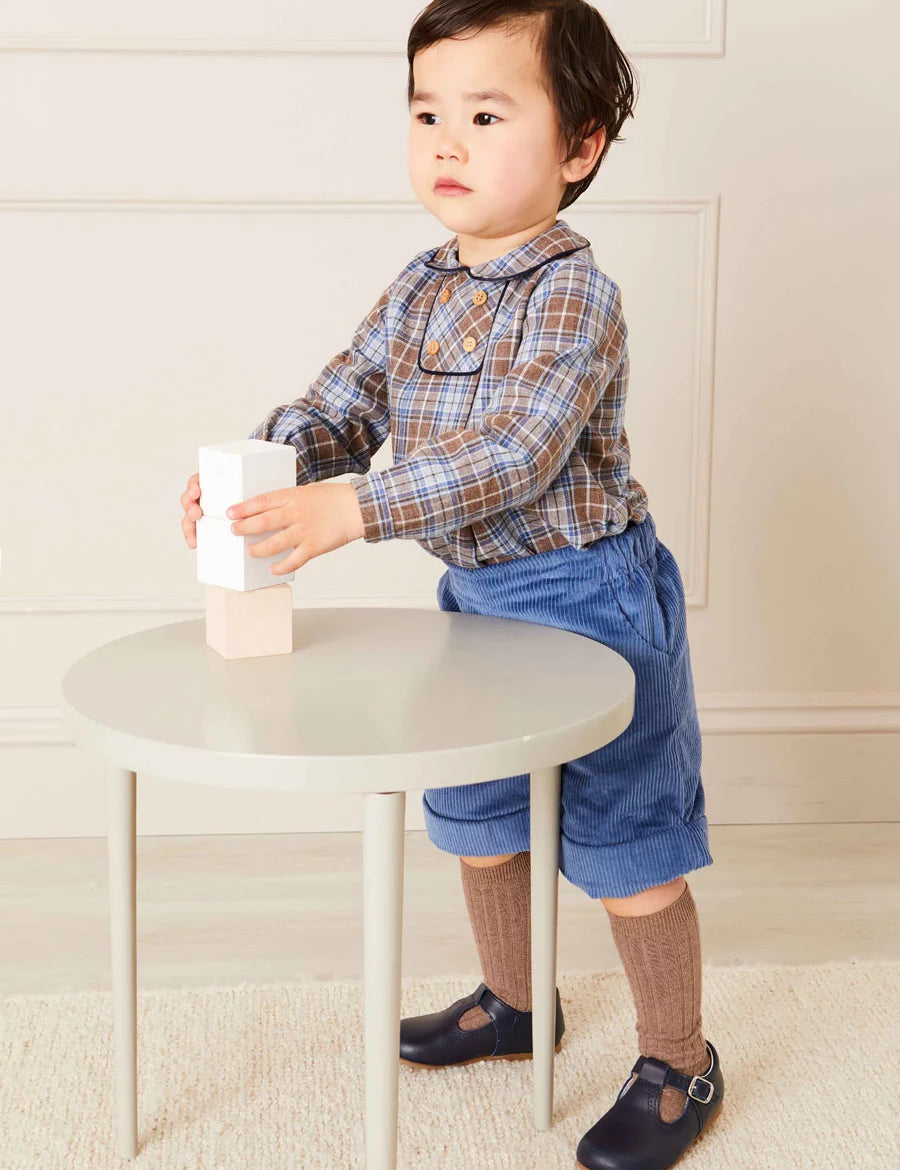 Corduroy Elasticated Waist Shorts in Blue (18mths-3yrs) Shorts  from Pepa London
