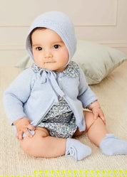 Knitted Booties in Blue Shoes  from Pepa London