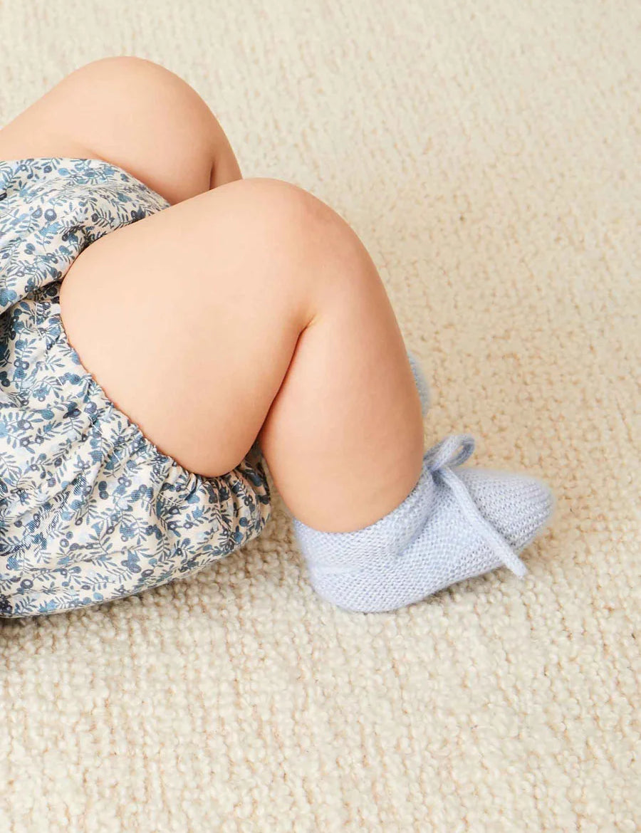 Knitted Booties in Blue Shoes  from Pepa London