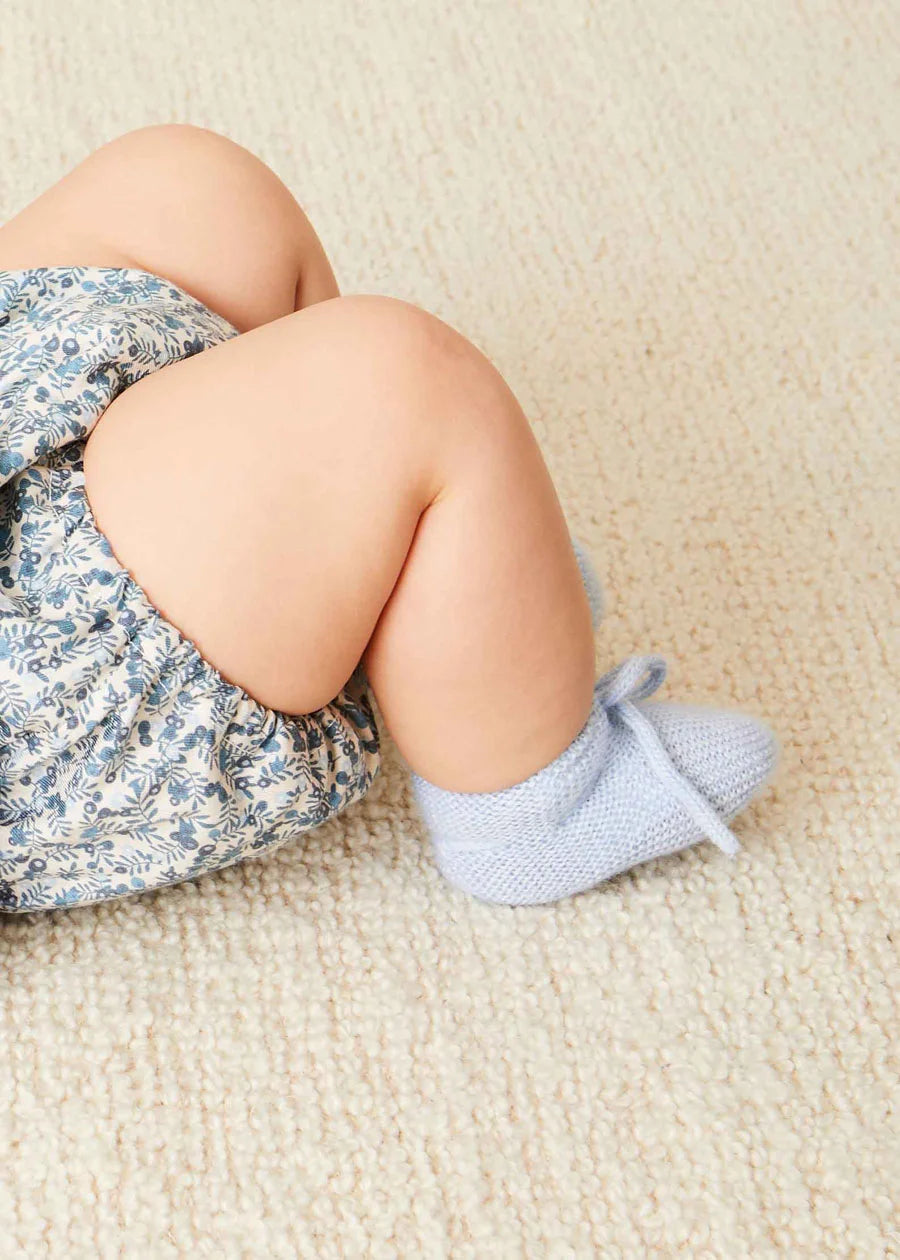 Knitted Booties in Blue Shoes  from Pepa London