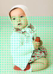 Openwork Cotton Knitted Bonnet in Cream (S-L) BONNETS from Pepa London
