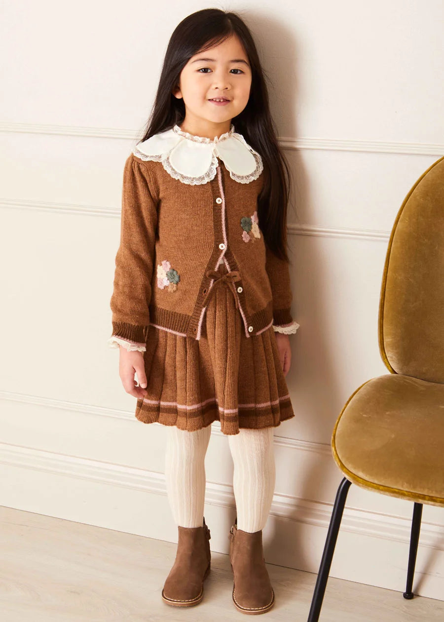 Beige Ribbed Tights (0mths-10yrs) Tights  from Pepa London