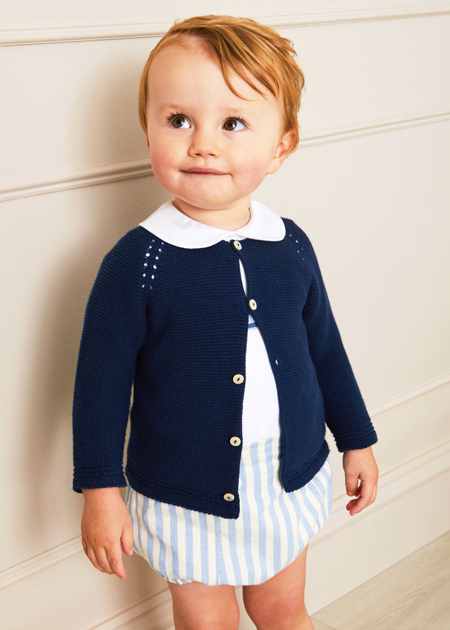 Classic Striped Bloomer in Sky Blue (3mths-3yrs) Bloomers from Pepa London