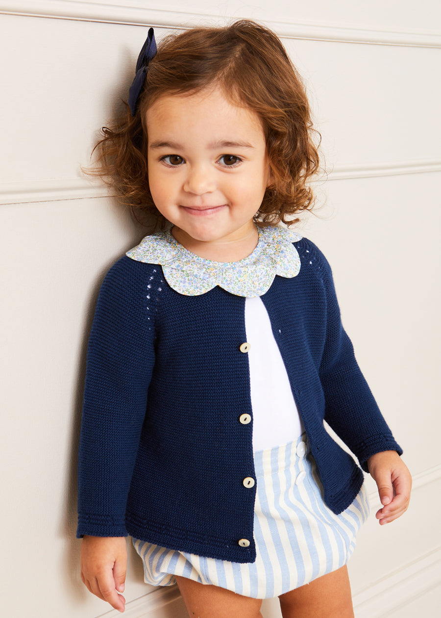 Classic Striped Bloomer in Sky Blue (3mths-3yrs) Bloomers from Pepa London