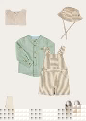 The Striped Short Dungaree Boy Look Look from Pepa London
