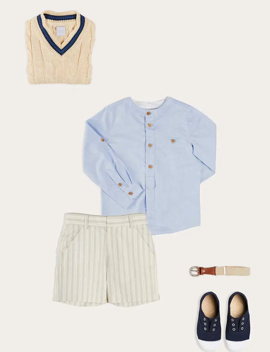 The Brompton Striped Shorts Boy Look Look from Pepa London