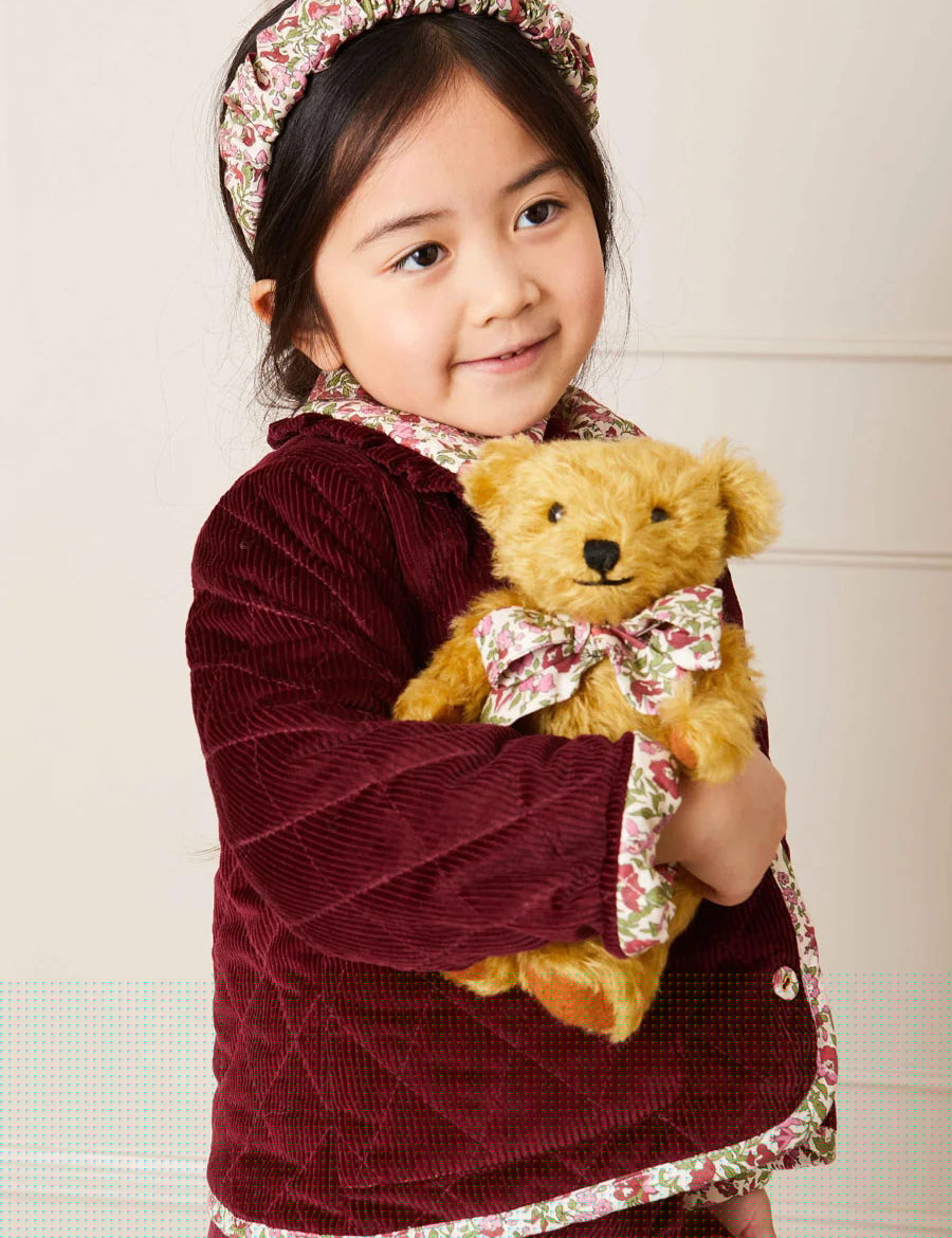 Limited-Edition Merrythought & Pepa Teddy Bear with Daphne Floral Bow Toys  from Pepa London