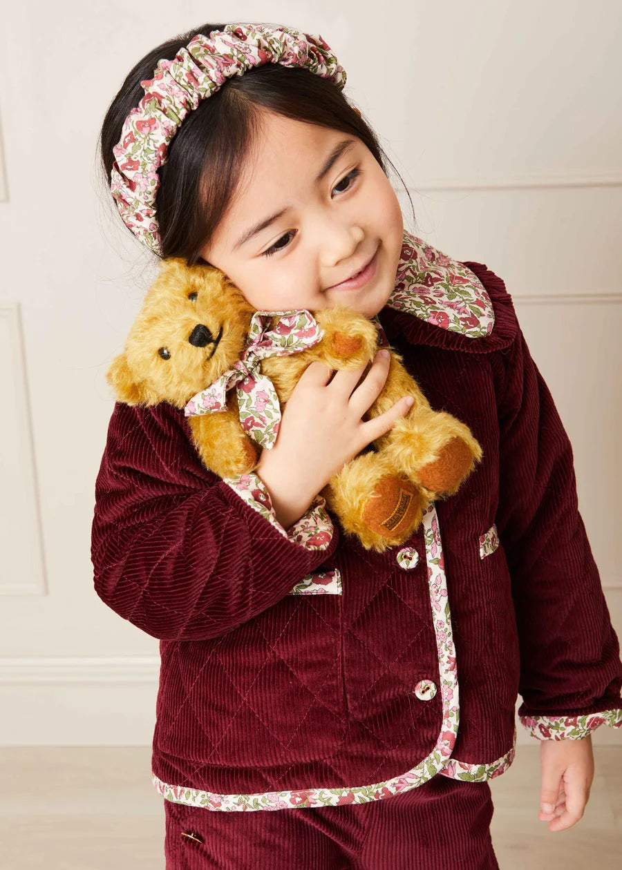 Daphne Floral Hairband in Raspberry Hair Accessories  from Pepa London