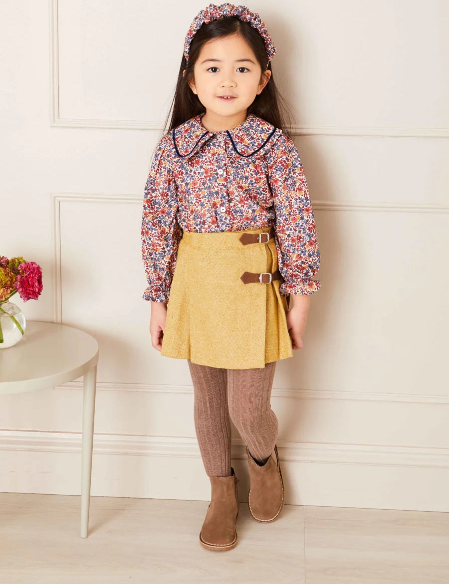 Taupe Ribbed Tights (0mths-10yrs) Tights from Pepa London
