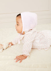 Tilly Floral Print Ruffle Collar Long Sleeve Blouse in Pink (1-6mths) Blouses  from Pepa London