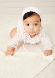 Tilly Floral Print Ruffle Collar Long Sleeve Blouse in Pink (1-6mths) Blouses  from Pepa London