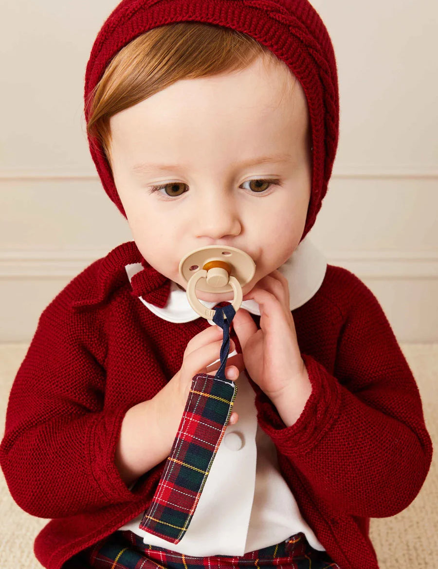 Belgravia Tartan Dummy Clip in Red Accessories  from Pepa London