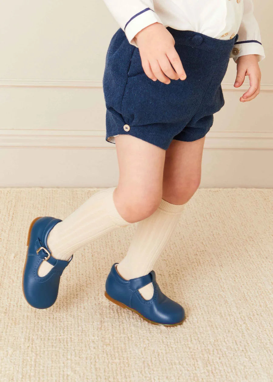 T-Bar Baby Shoes in Blue (20-26EU) Shoes from Pepa London