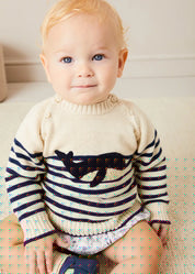 The Whale Striped Jumper Baby Boy Look Look from Pepa London