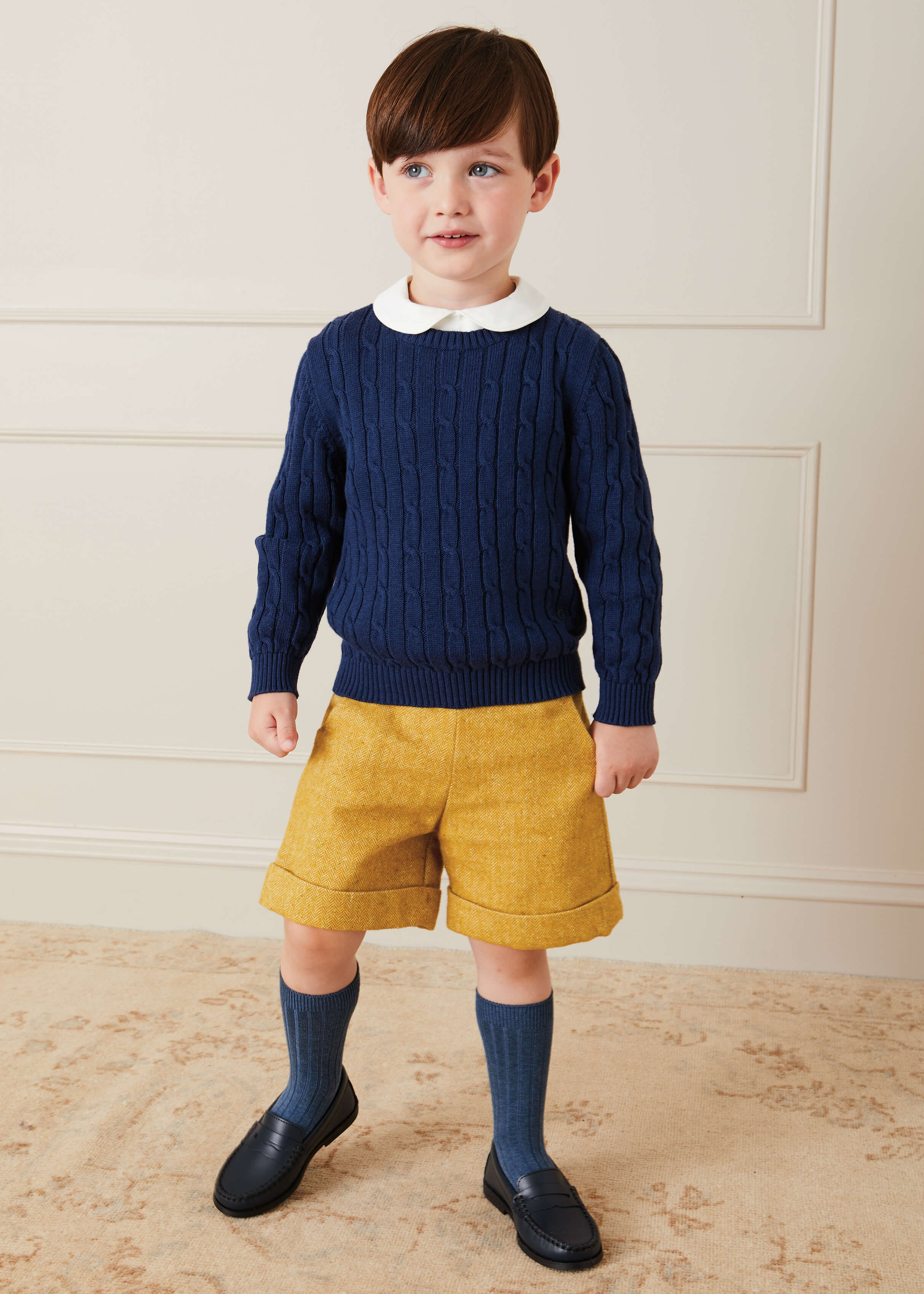 White Peter Pan Collar Shirt With Front Buttons (12mths-3yrs) Shirts from Pepa London