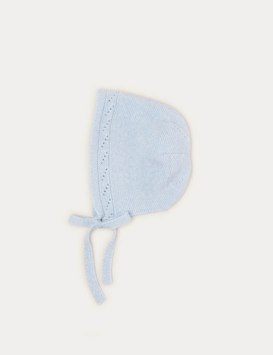 Openwork Bonnet In Blue (S-L) KNITTED ACCESSORIES  from Pepa London