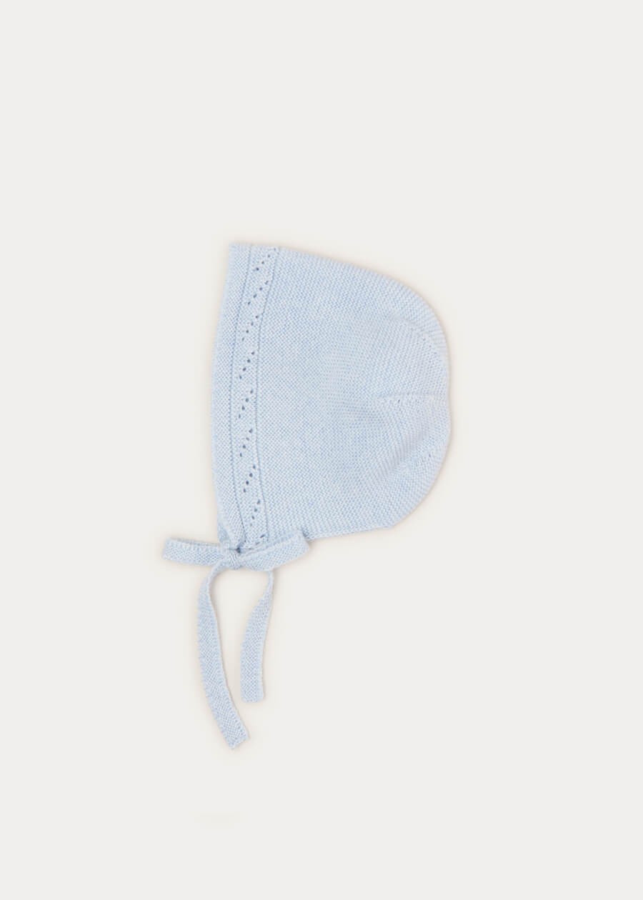 Openwork Bonnet In Blue (S-L) KNITTED ACCESSORIES  from Pepa London