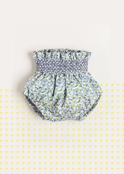 Evelyn Floral Bloomers in Blue (1mth-2yrs) Bloomers  from Pepa London