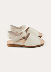 Open Toe Leather Sandals in Ivory (17-30EU) SHOES from Pepa London