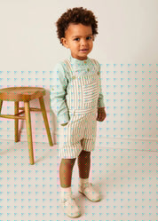 The Striped Short Dungaree Boy Look Look from Pepa London