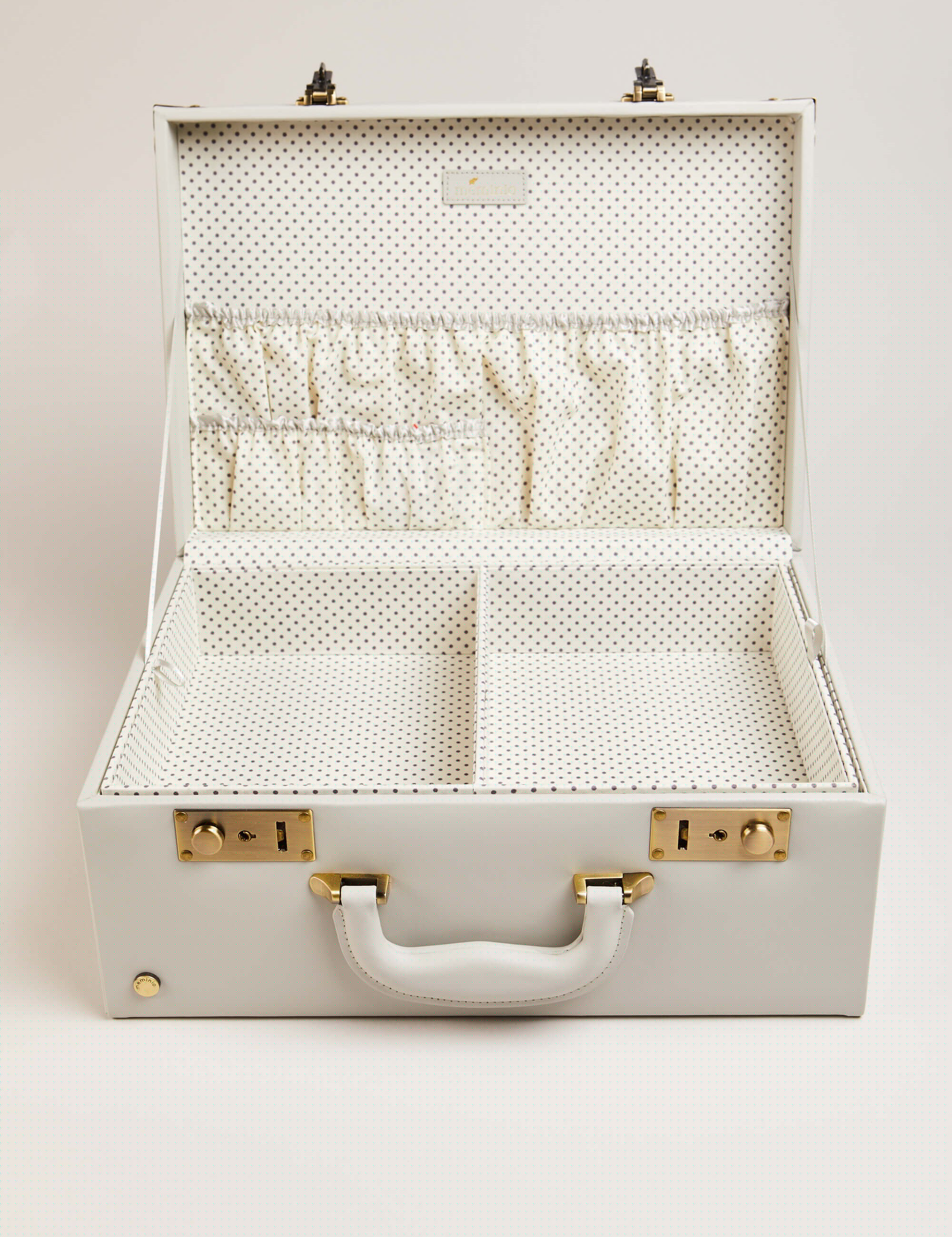 Pale Grey Leather Memory Case Toys  from Pepa London