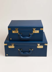 Navy Leather Memory Case Toys  from Pepa London