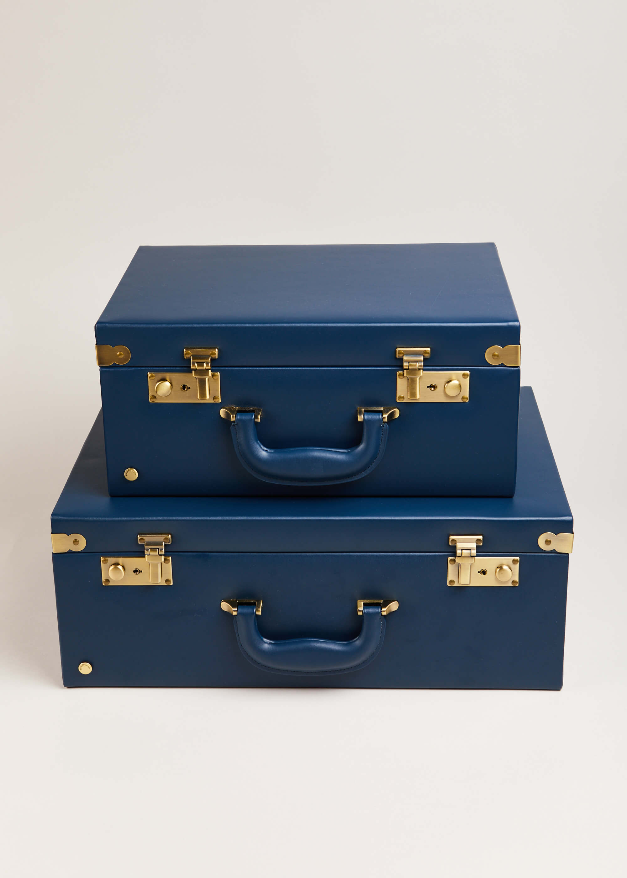 Navy Leather Memory Case Toys  from Pepa London