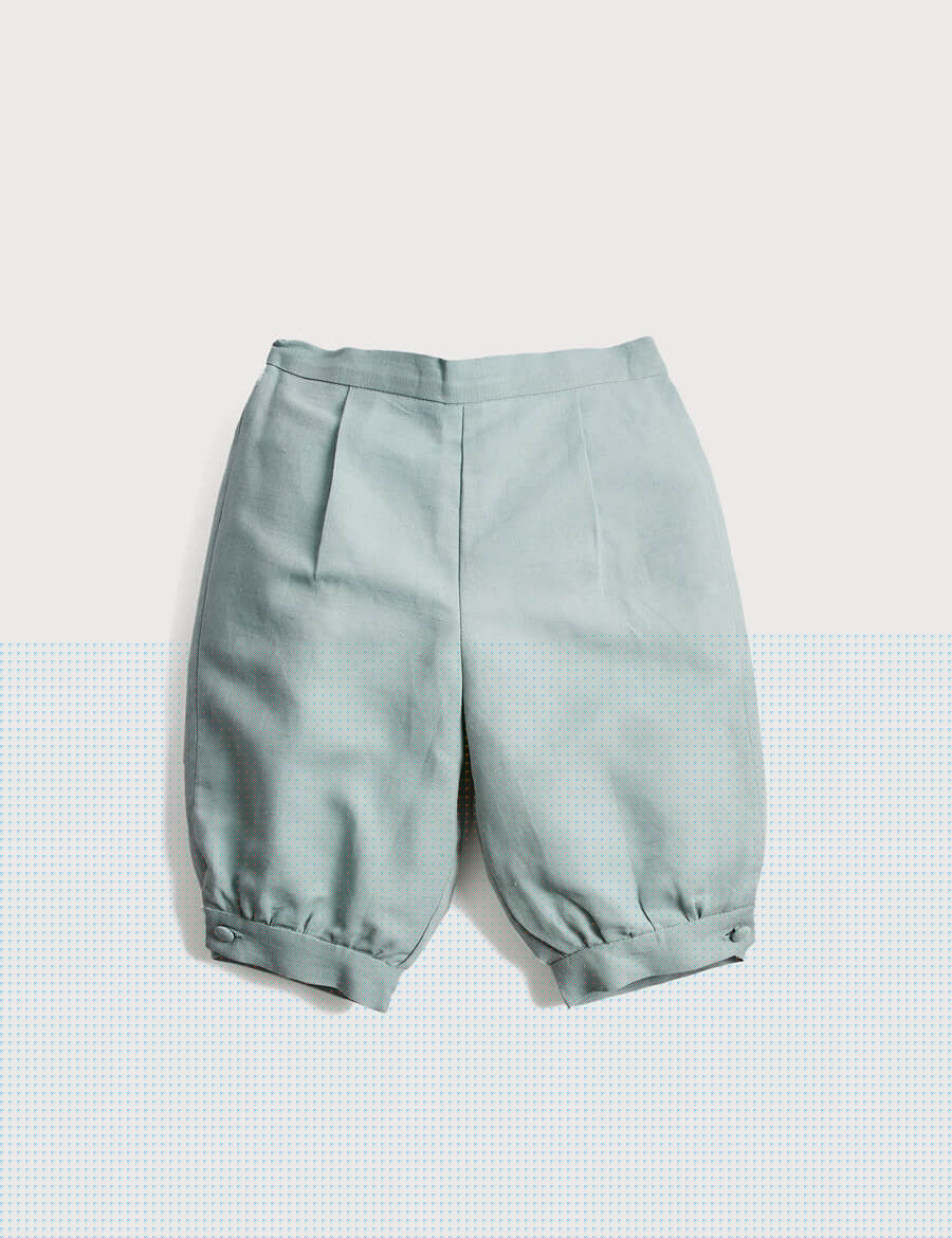 Teal Linen Pageboy Knickerbockers (12mths-10yrs) Trousers  from Pepa London