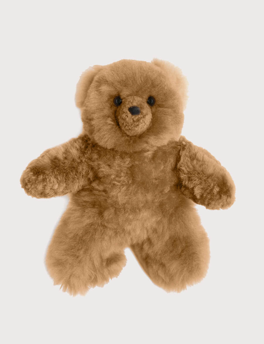Light Brown Teddy Bear (100% Alpaca Fur) Toys  from Pepa London