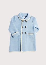 Austrian Double Breasted Wool Baby Coat in Baby Blue (6mths-4yrs) Coats from Pepa London