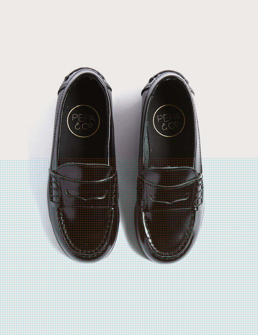 Leather Black Moccasins (26-32EU) Shoes  from Pepa London