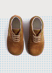 Suede Lace-Up Brogue Boots in Brown (24-30EU) Shoes  from Pepa London