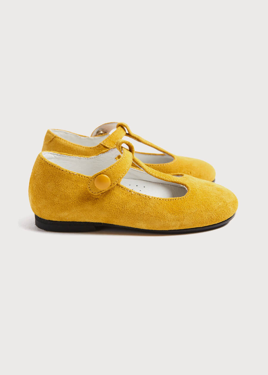 Suede Charlotte Shoes in Mustard (24-34EU) Shoes  from Pepa London