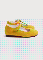 Suede Charlotte Shoes in Mustard (24-34EU) Shoes  from Pepa London