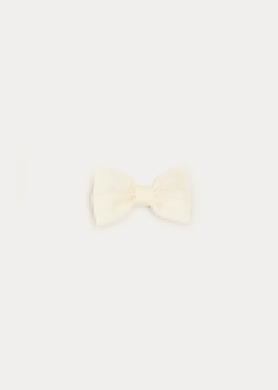 Tulle Small Bow Clip In Cream HAIR ACCESSORIES  from Pepa London