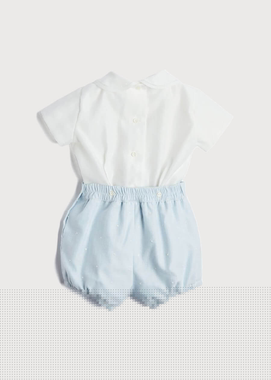 Peter Pan Collar Two Piece Set in Pale Blue (3mths-4yrs) Sets from Pepa London
