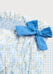 Ditsy Floral Print Bloomer in French Blue (0mths-2yrs) Bloomers  from Pepa London