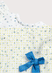 Bodysuit with Floral Blouse Over Bodysuit in French Blue (3mths-2yrs) Blouses  from Pepa London