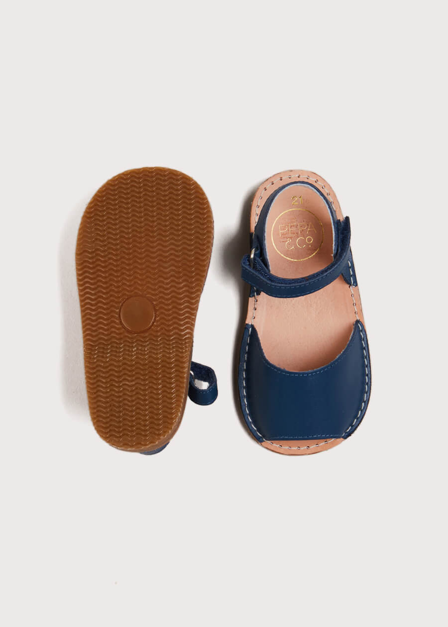 Open Toe Leather Sandals in Blue (17-30EU) Shoes  from Pepa London