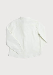 Polo Collar Long Sleeve Oxford Shirt in White (4-10yrs) Shirts  from Pepa London