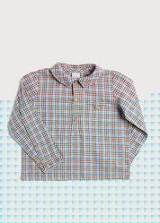 Polo Collar Long Sleeve Shirt in Multicolored (12mths-10yrs) Shirts  from Pepa London