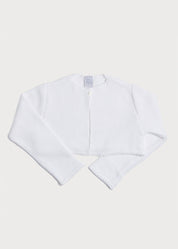 Girls Cropped Celebration Cardigan Ivory (12mths-8yrs) Knitwear  from Pepa London