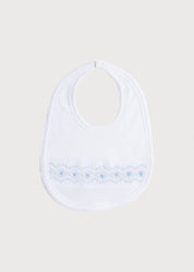 Blue Hand Smocked Bib Accessories  from Pepa London