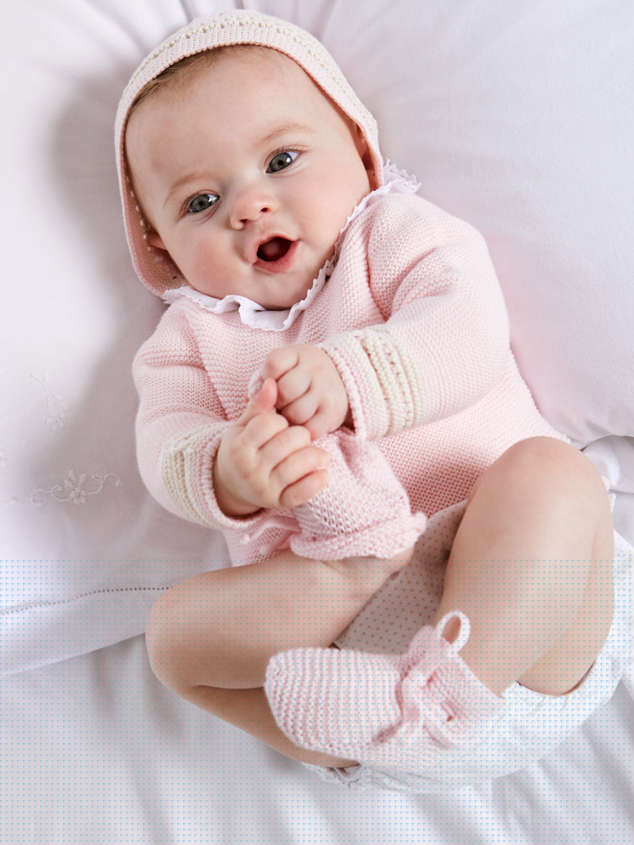 Piculina Trim Cotton Bodysuit in White (1mths-3yrs) Tops & Bodysuits from Pepa London