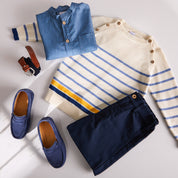Classic Smart Shorts in Navy (4-10yrs) Shorts  from Pepa London