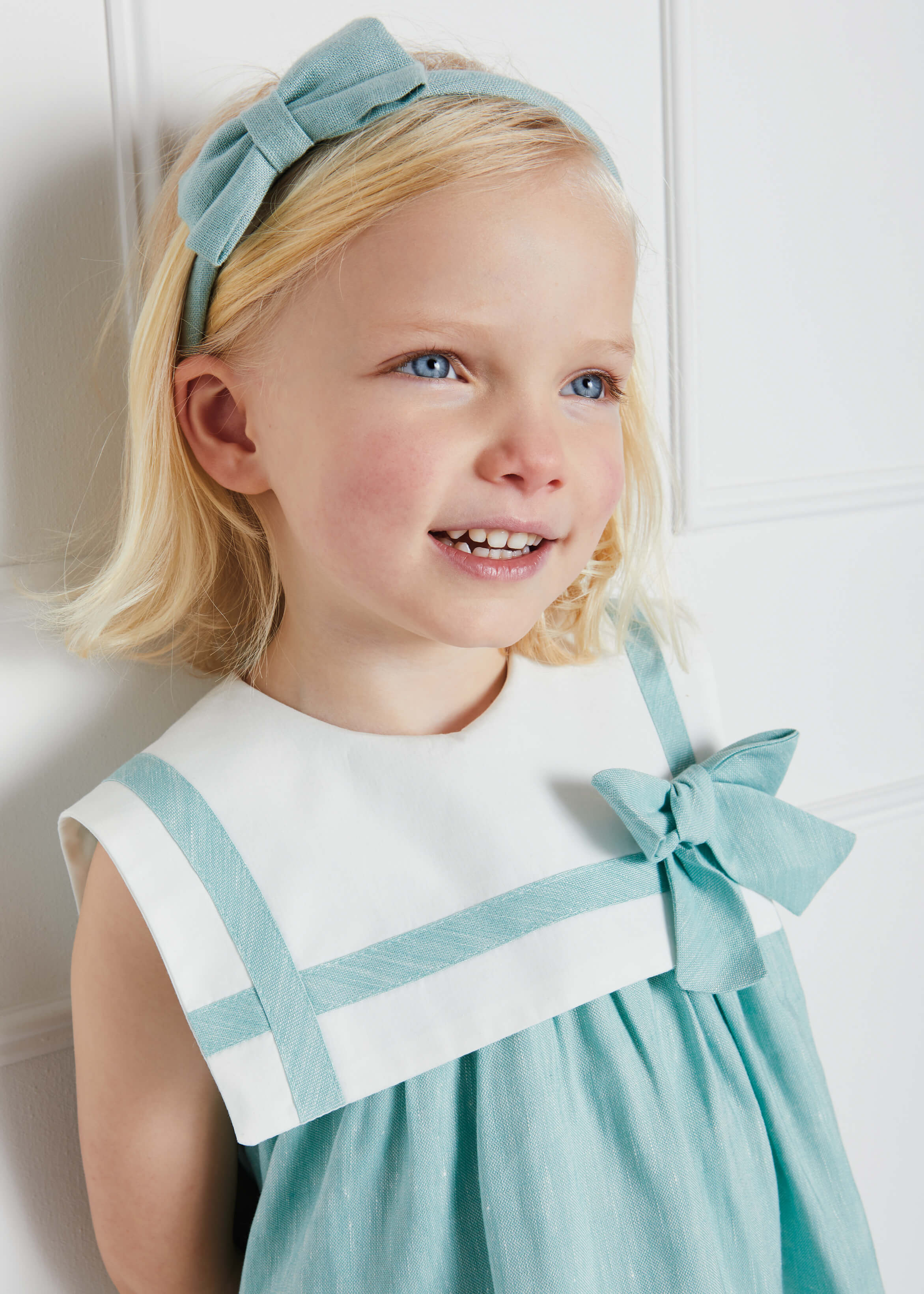 Green Linen Hairband Hair Accessories  from Pepa London