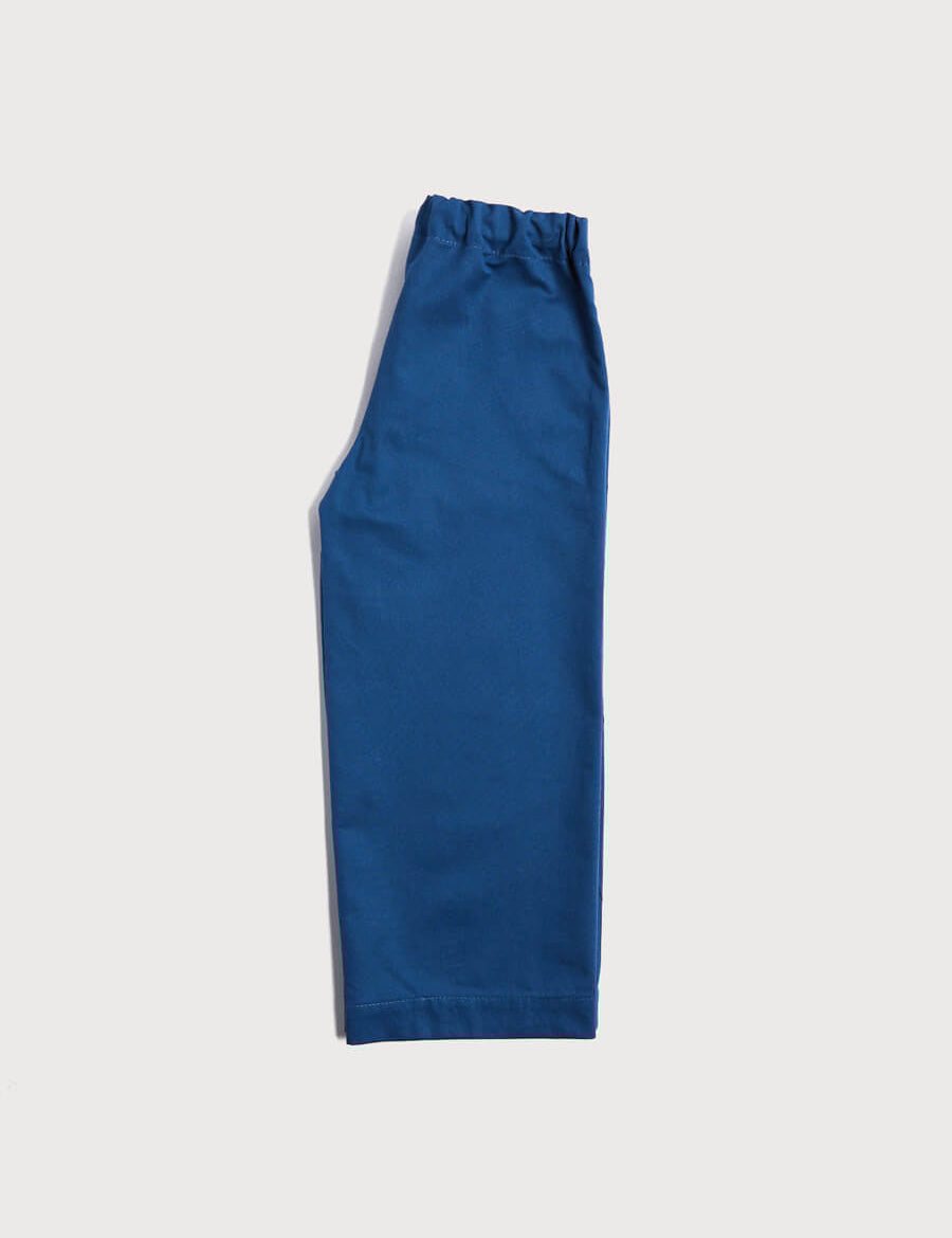 Gold Button Detail Trousers in French Blue (4-10yrs) Trousers  from Pepa London