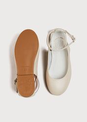 Open Heel Strappy Leather Sandals in Ivory (24-34EU) Shoes  from Pepa London