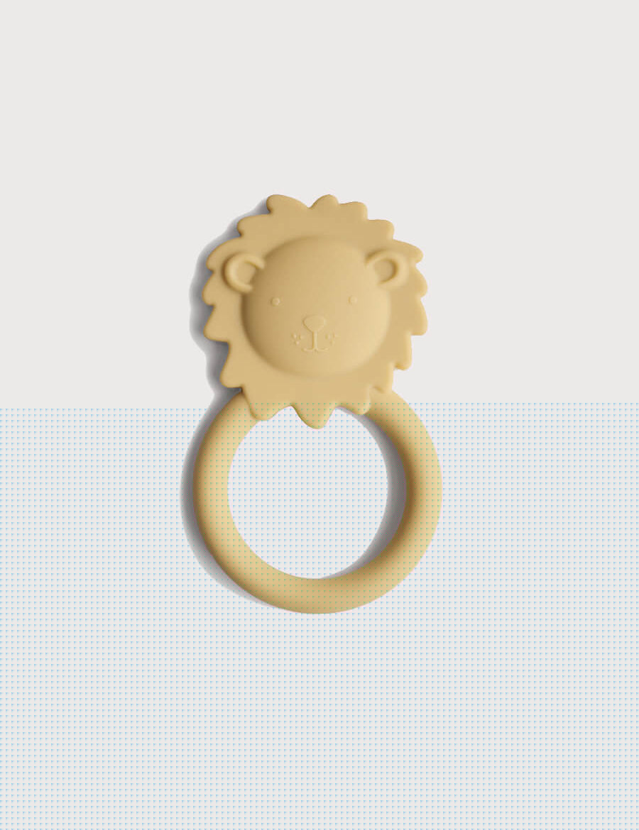 Lion Teether in Yellow Accessories  from Pepa London